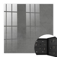 SCHLÜSSELBOX Schwarz 30x30 cm- Türöffnung nach rechts - Graue Textur - Grau, Metall (30/30/5cm) - TULUP