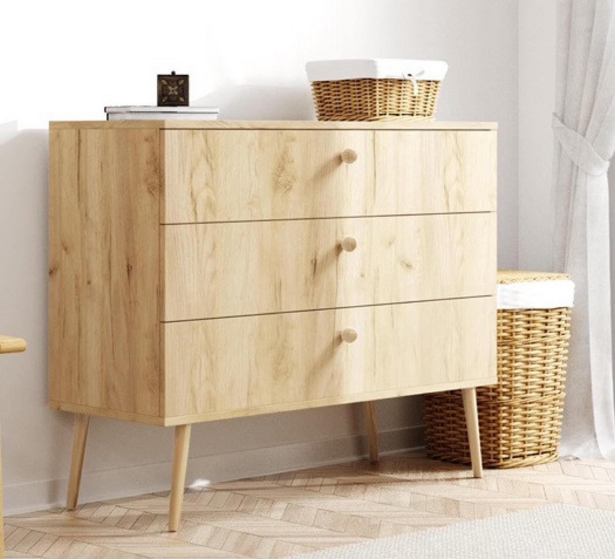 SIDEBOARD Golden Craft Eiche Boho Mit Schubladen - Multicolor, Holzwerkstoff (100/85/41cm) - Sepro Meble