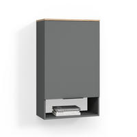 HÄNGESCHRANK Piave Anthrazit 60 x 100 cm mit Tür - Anthrazit, Holzwerkstoff (60/100/30cm) - Livinity®