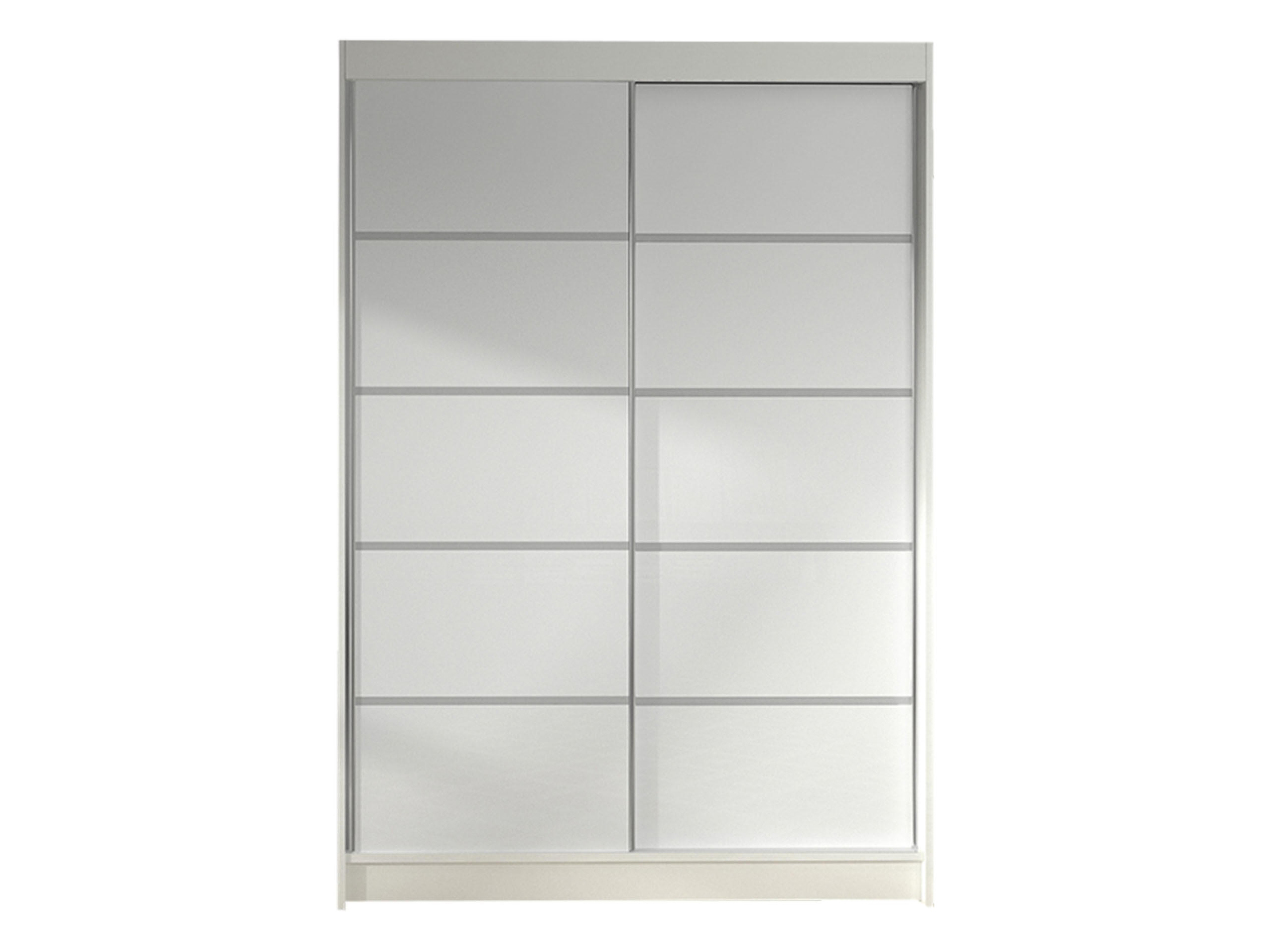 SCHWEBETÜRENSCHRANK Lino IV - Weiß, Holzwerkstoff/Metall (120/200/58cm) - MIRJAN24