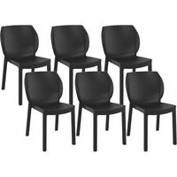 GARTENSTUHL 6 Kunststoff Schwarz - Schwarz, Kunststoff (58/80/59cm) - CLP