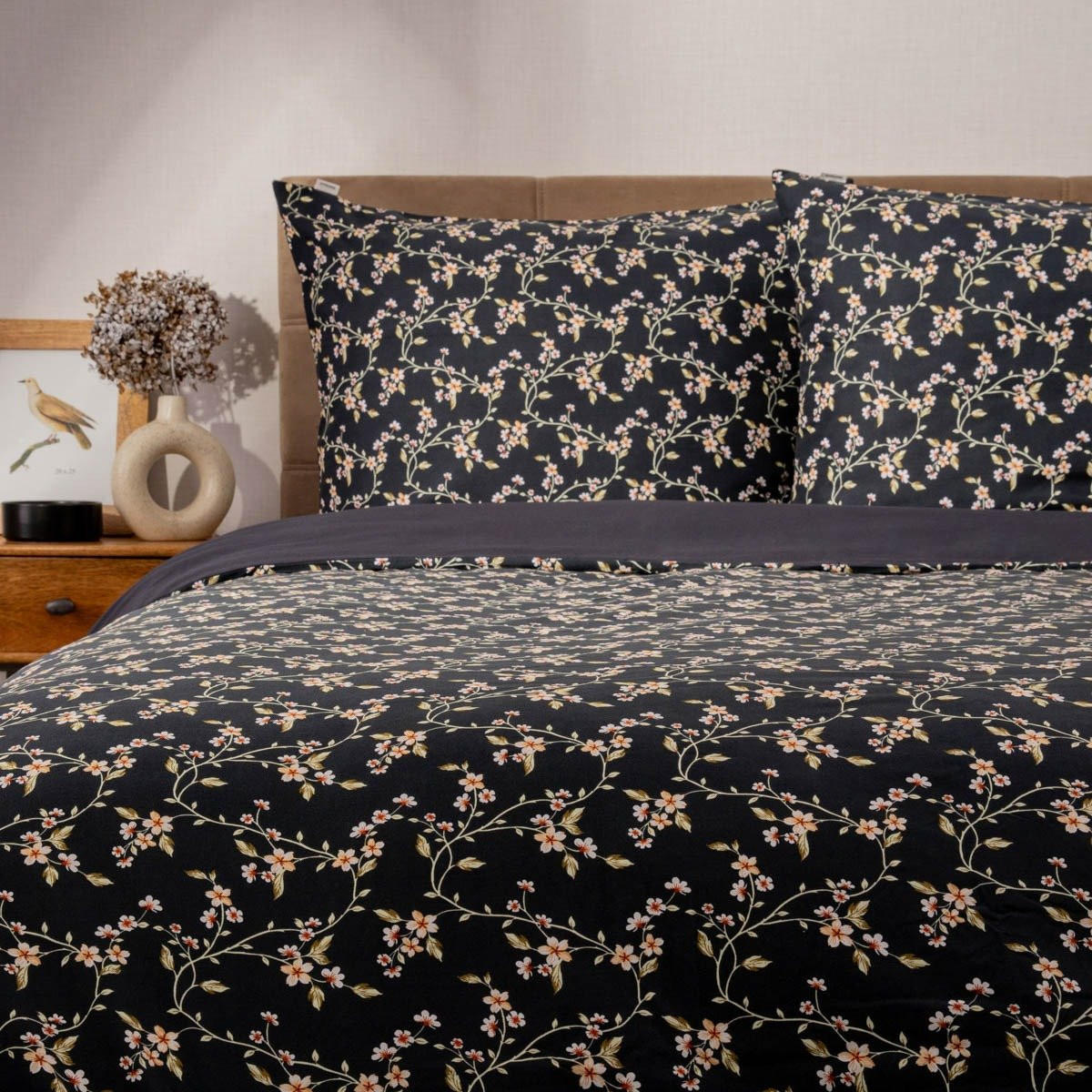 BETTWÄSCHE Adriana Mikrofaser 160/200 cm - Schwarz, Textil (160/200cm) - Homla