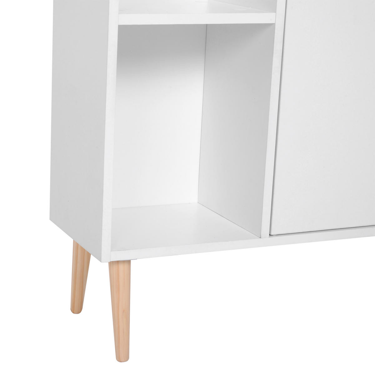 AKTENREGAL DE-14395 skandinavisch mit Schrankfach Weiß - Weiß, Holzwerkstoff (235/123/80cm) - ComfortXL
