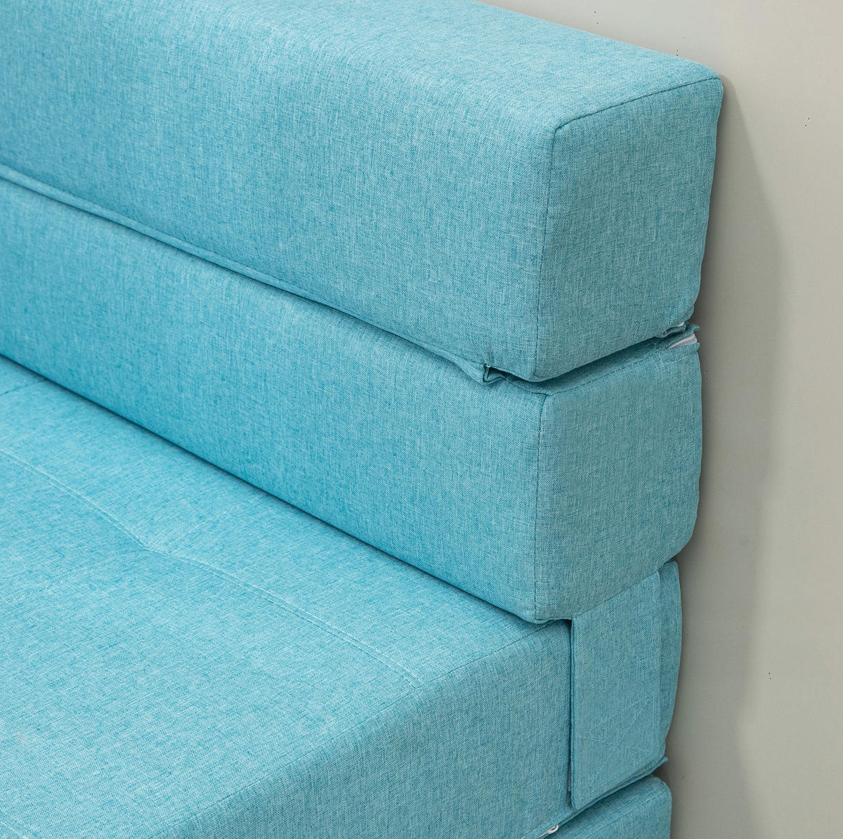 SCHLAFSESSEL 2-in-1 mit Schlaffunktion 70/70/61 cm / 70/174/15 cm Blau - Blau, Textil (70/61/70cm) - Redom