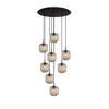 GALERIELEUCHTE Velo 8-flammig Klar Ø 20cm - Klar/Schwarz, Glas (20/20/20cm) - s.luce