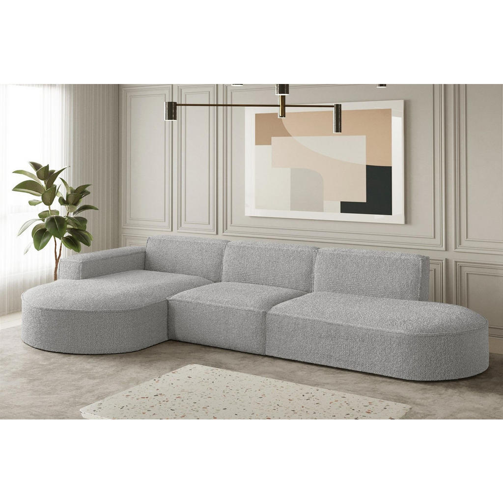 Thumbnail - Fun Möbel Ecksofa, Creme, Textil, L-Form, 296x165 cm, Wohnzimmer, Sofas & Couches, Wohnlandschaften, Ecksofas