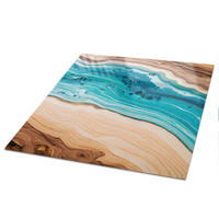 TISCHPLATTE 50x50 cm – Geodenkunst - Beige, Glas (50/50/0.4cm) - Wallfluent