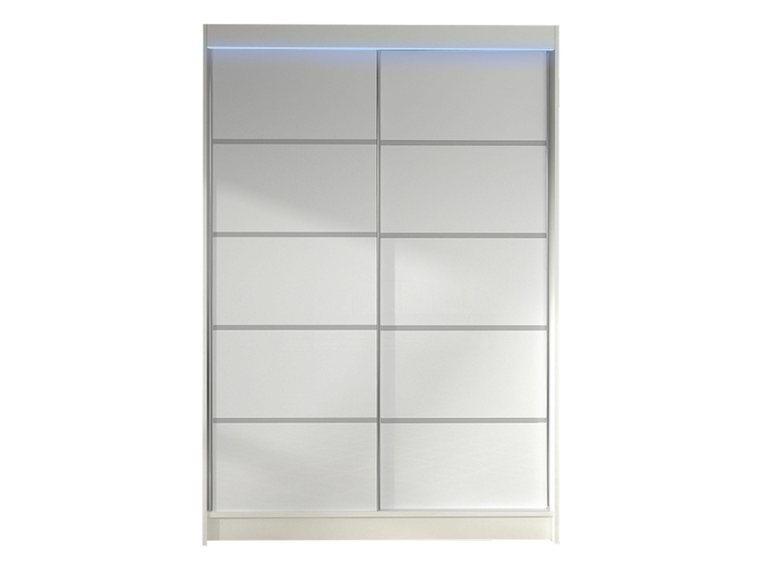 SCHWEBETÜRENSCHRANK Lino IV mit RGB LED Beleuchtung - Weiß, Holzwerkstoff/Metall (120/200/58cm) - MIRJAN24