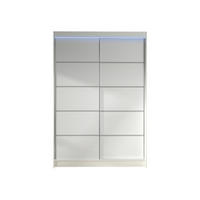 SCHWEBETÜRENSCHRANK Lino IV mit RGB LED Beleuchtung - Weiß, Holzwerkstoff/Metall (120/200/58cm) - MIRJAN24