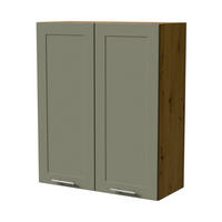 HÄNGESCHRANK Oslo W4/80 Eiche Artisan / Reed Green Matt 80 / 32,5 / 96cm - Eiche Artisan/Grün, Holz/Holzwerkstoff (80/96/32.5cm) - Feldmann-Wohnen