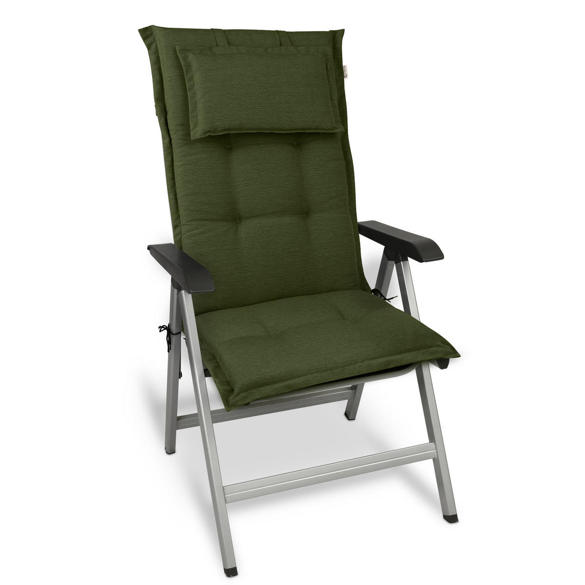 HOCHLEHNERAUFLAGE HighLux HL 120/52/7cm Dunkelgrün 4tlg - Dunkelgrün, Textil (50/7/120cm) - Beautissu 