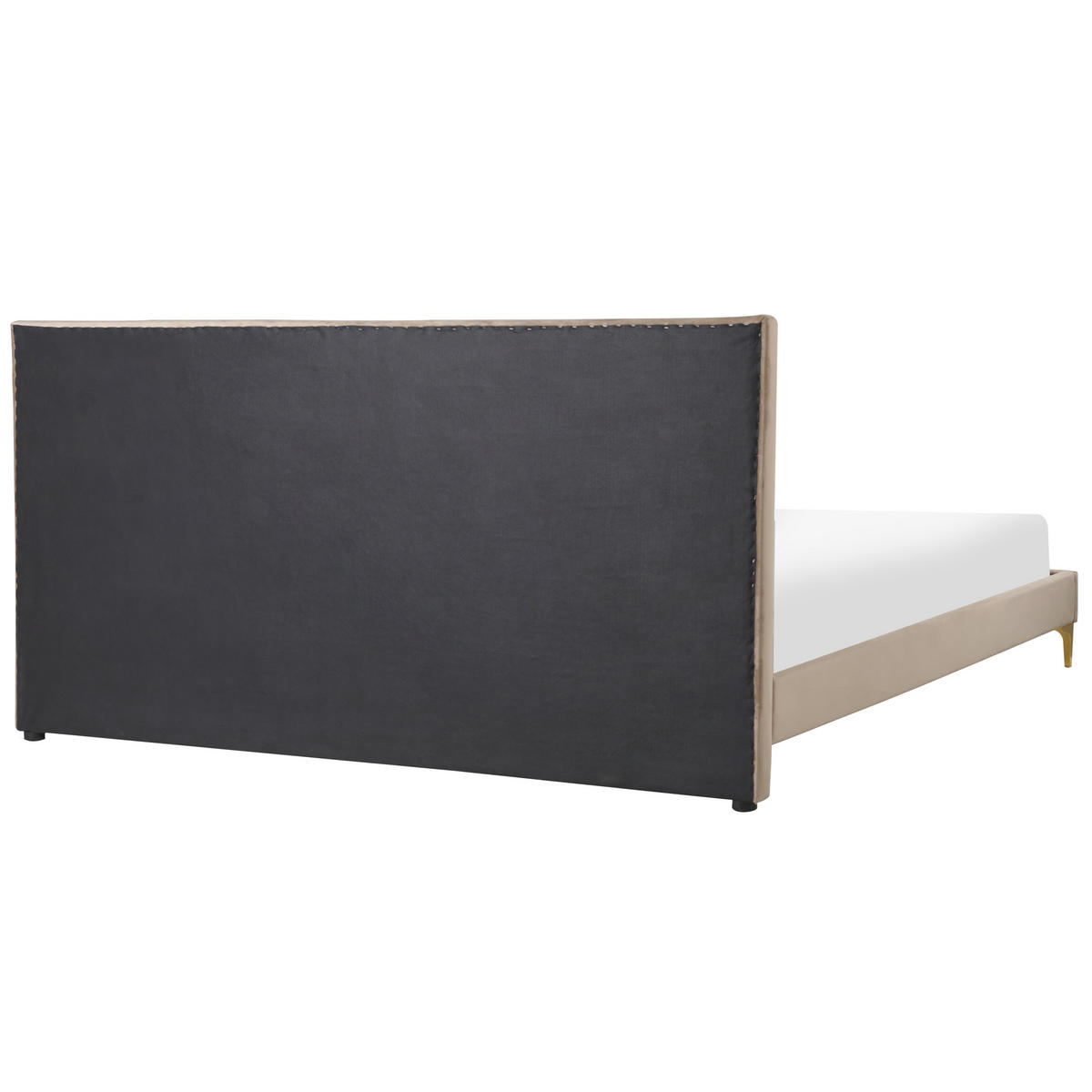 DOPPELBETT 180/200cm Taupe Limoux - Taupe, Textil (180/200cm) - Beliani