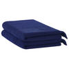 BADEHANDTUCH 2-teilig Blau Atiu - Blau, Textil (100/150cm) - Beliani