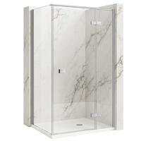 DUSCHKABINE Rea Atlas 100x90 Chrome linke - Chromfarben, Glas (100/90/200cm) - REA