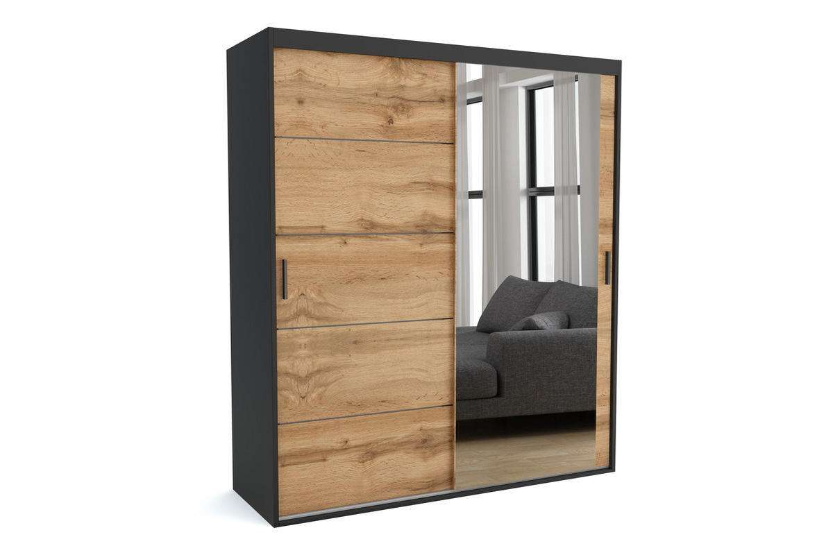 KLEIDERSCHRANK MAT A Braun 130x60x205 cm - Braun, Holzwerkstoff (130/205/60cm) - FURNLUX
