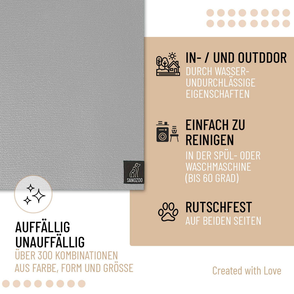 NAPFUNTERLAGE, Öko-Tex, Blattform Pflaume 60 x 90 cm - Pflaume, Textil (90/60cm) - SANOZOO