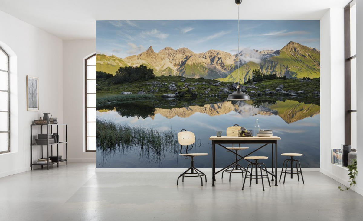 FOTOTAPETE Landschaft 450 x 280 cm - Grün, Papier (450/280cm) - Sanders & Sanders