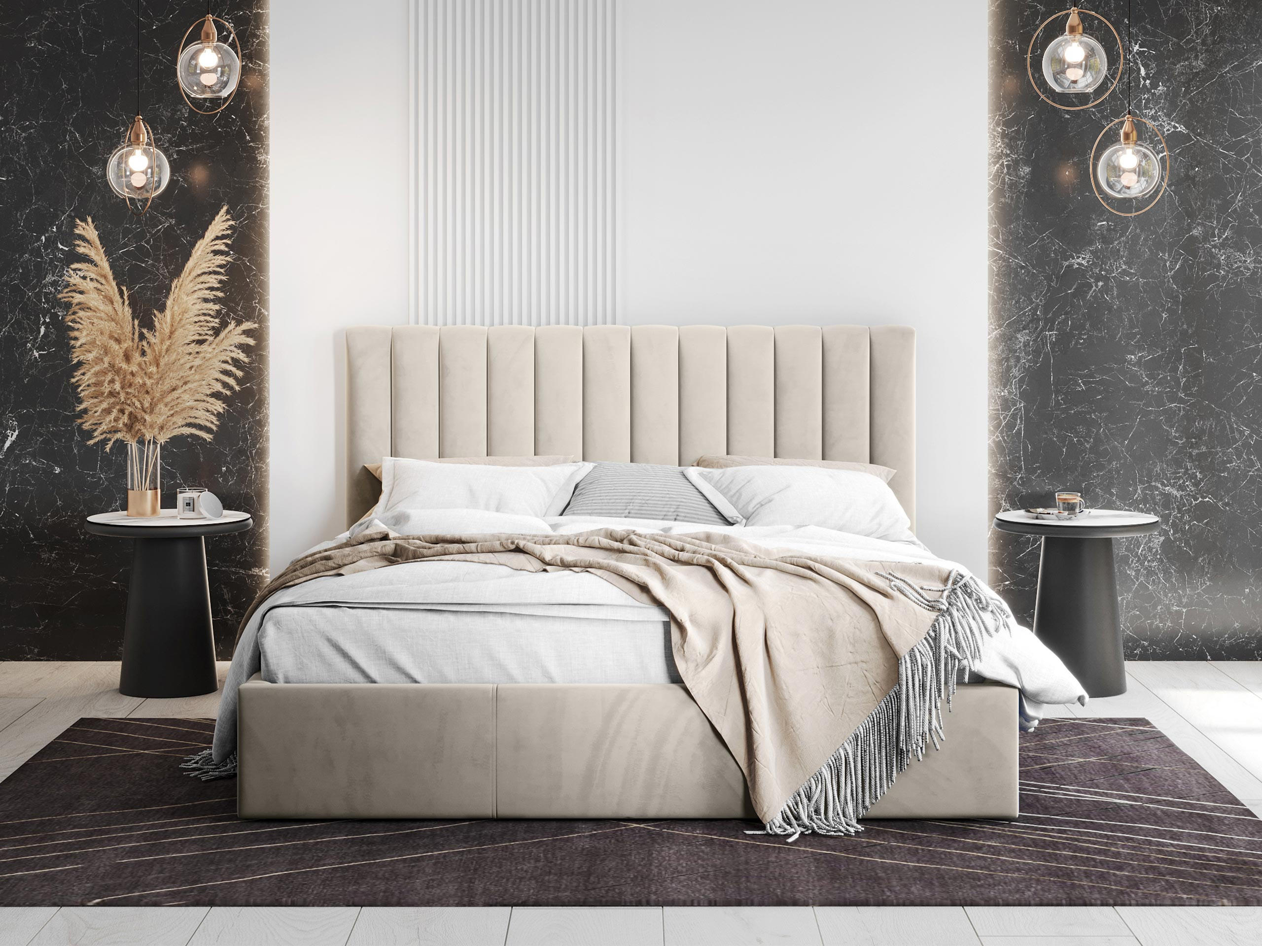 POLSTERBETT Cosmo - Beige/Naturfarben, Holz/Holzwerkstoff (160/200cm) - MIRJAN24