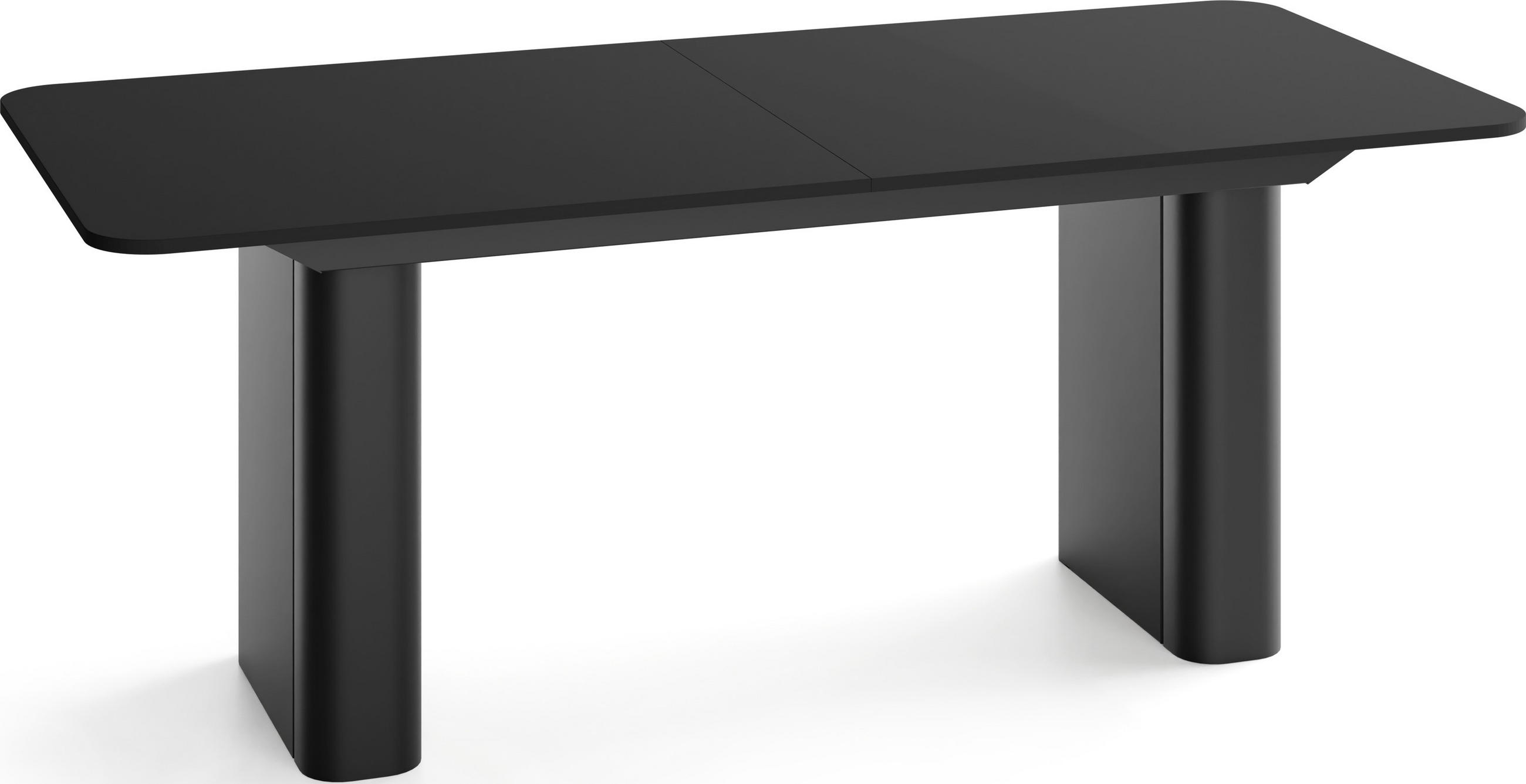 ESSTISCH Riven rechteckig ausziehbar verlängerbar mit Butterfly-Auszug, Schwarz 180-276/90/76 cm - Schwarz, Holzwerkstoff/Metall (90/276/76cm) - WFL GROUP