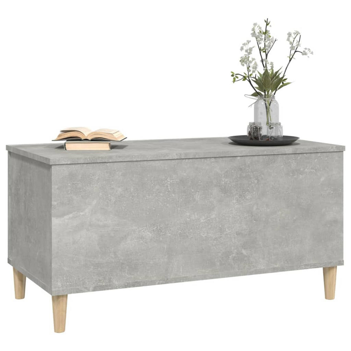 COUCHTISCH Betongrau 90x44,5x45 cm Holzwerkstoff - Grau, Holzwerkstoff (90/44.5/45cm) - furnicato
