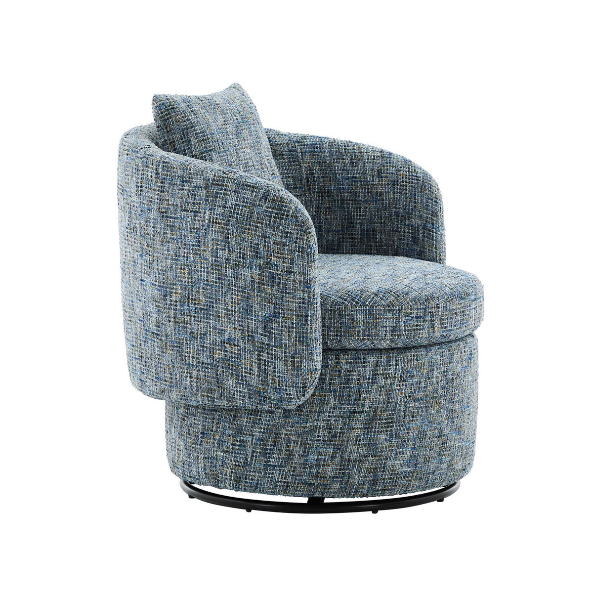 SESSEL Chenille mit verstecktem Stauraum 72/66.5/76 cm Blau - Blau, Textil (66.5/76/72cm) - Redom