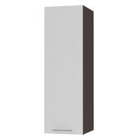 KÜCHENHÄNGESCHRANK Kvantum W4/30 Weiß Matt / Lava Matt 30 / 32,5 / 96cm - Dunkelgrau/Weiß, Holz/Holzwerkstoff (30/96/32.5cm) - Feldmann-Wohnen