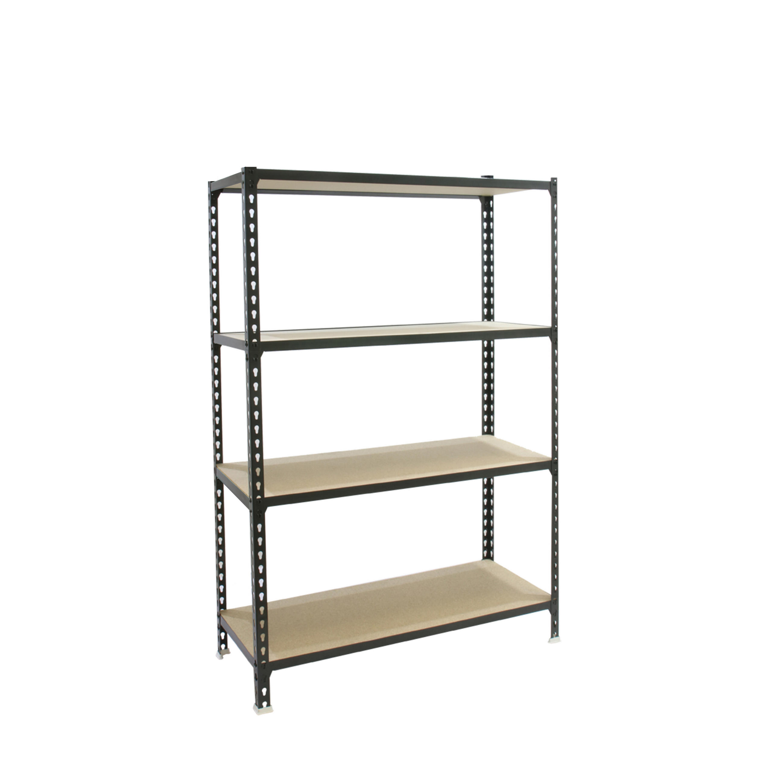 SCHWERLASTREGAL Mid Muli HxBxT 150 x 120 x 40 cm 4 Fachböden Fachlast 200 kg Anthrazit - Anthrazit, Metall (120/150/40cm) - PROREGAL
