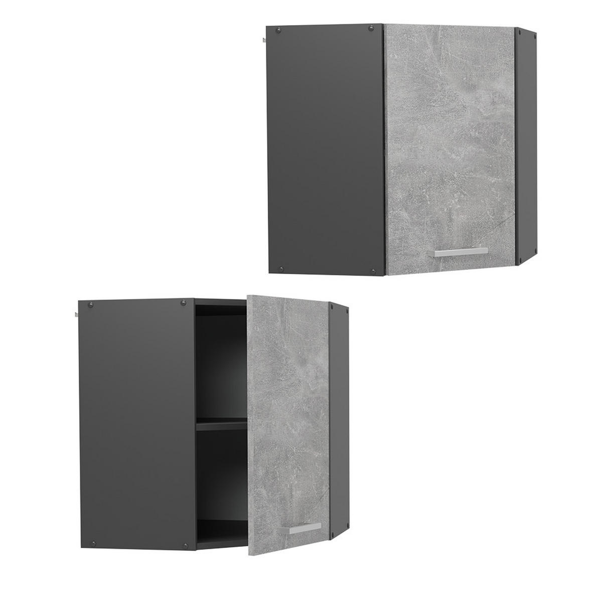 Anthrazit/Grau, Holzwerkstoff (57/60/34.1cm) - Vicco