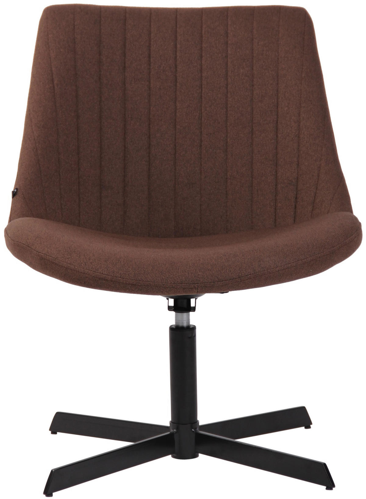 DREHSTUHL Stoff braun - Schwarz/Braun, Textil/Metall (63/79/71cm) - CLP