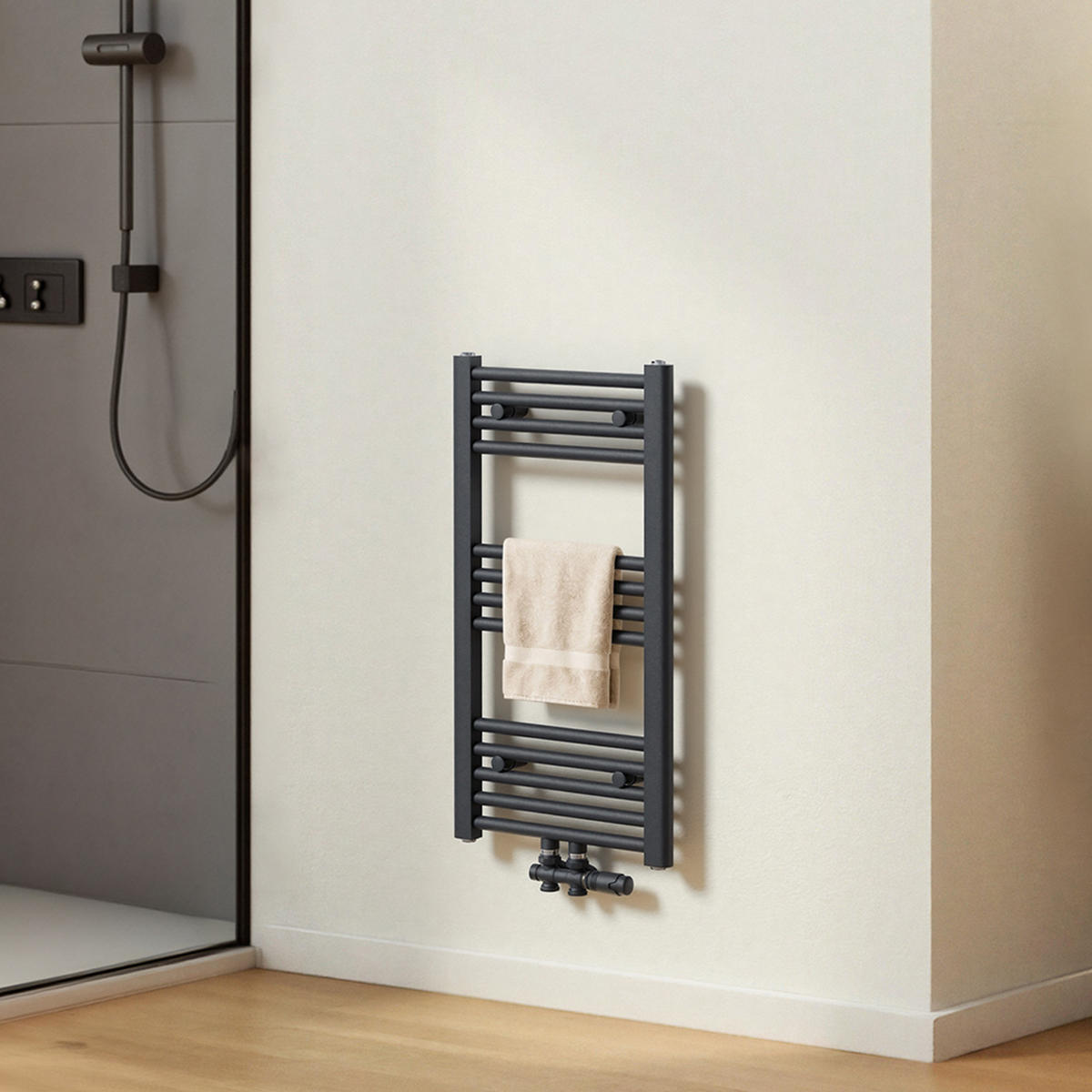 RADIJATOR ZA RUČNIKE vodeni antracit 75/40/3 cm - antracit, metal (40/75/3cm) - EMKE