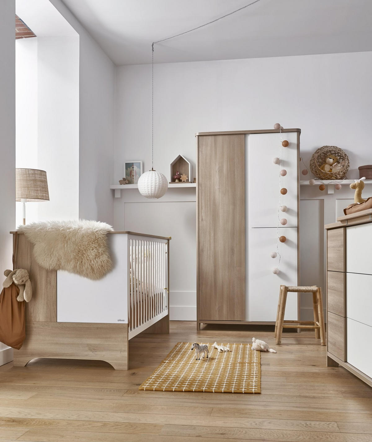 KOMMODE 3 Schubladen Sacha Eiche aus dem Bocage - Französische Herstellung - 98/51/90 cm - Apfelbaumfarben, Holzwerkstoff (51/90/98cm) - Calicosy