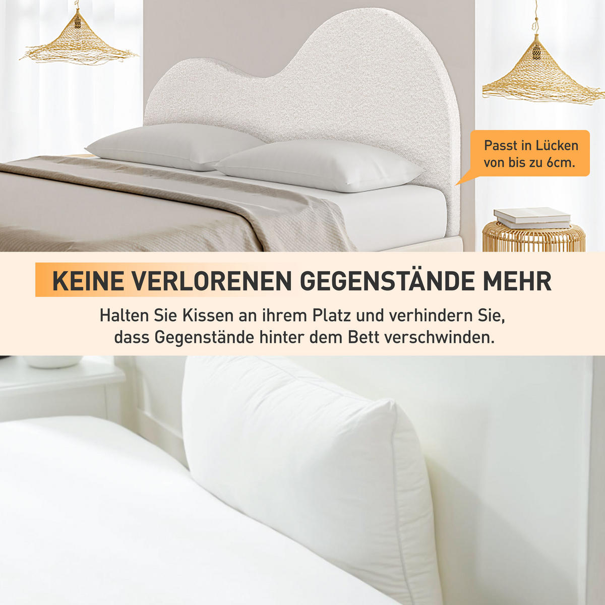 KOPFTEIL Kunstfleece Beige 80*160cm - Beige, Textil (5/80/153cm) - Vercart