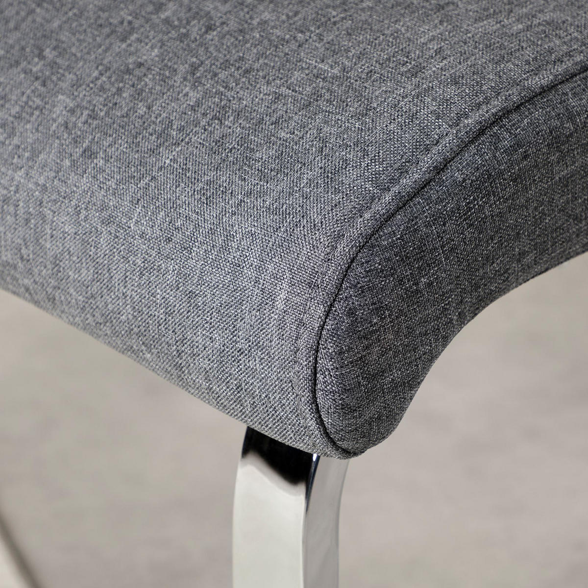 ESSZIMMERBANK VILAS - Grau, Textil/Metall (136/89/59cm) - IDIMEX
