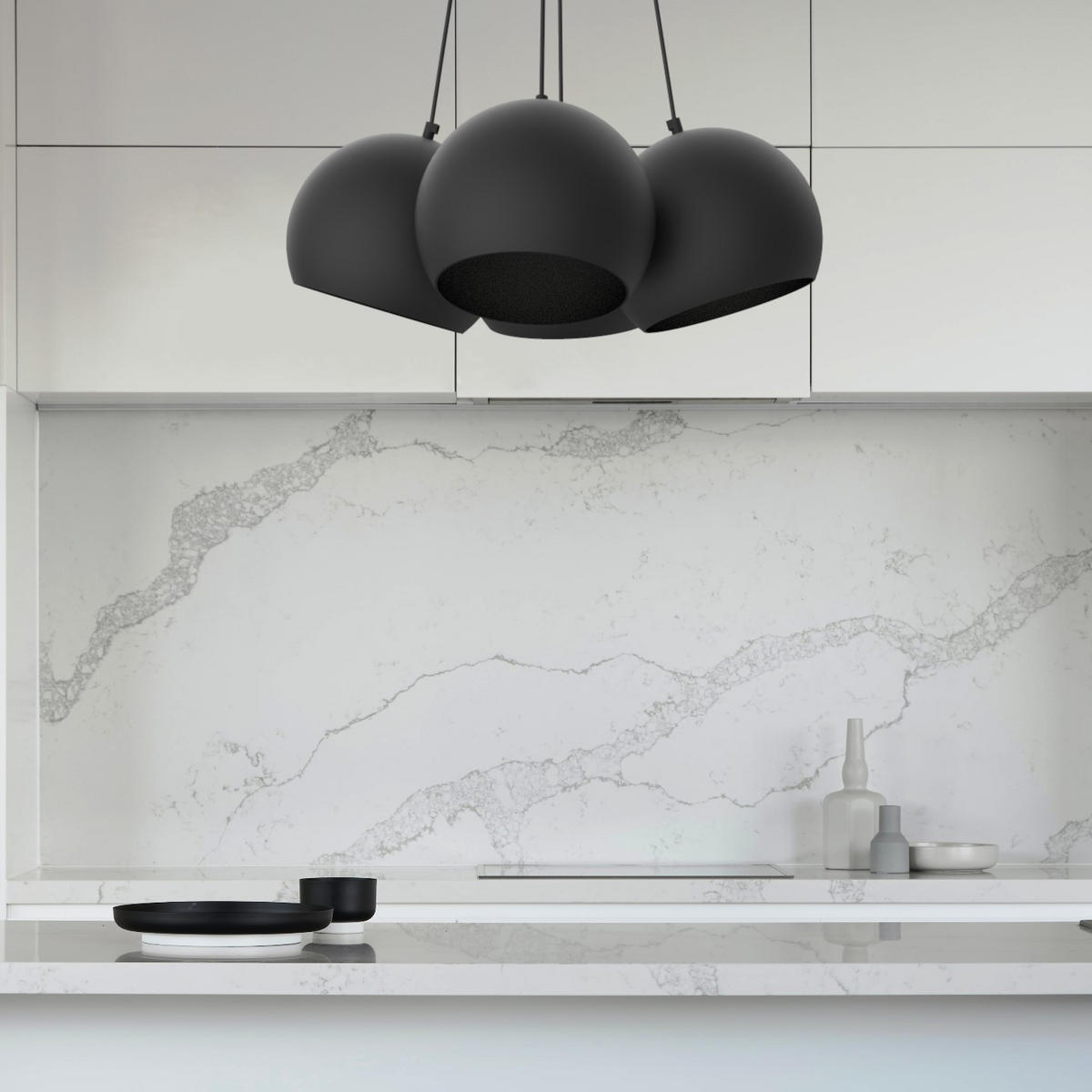 HÄNGELEUCHTE - Schwarz, Metall (25/25/20cm) - Lumicom