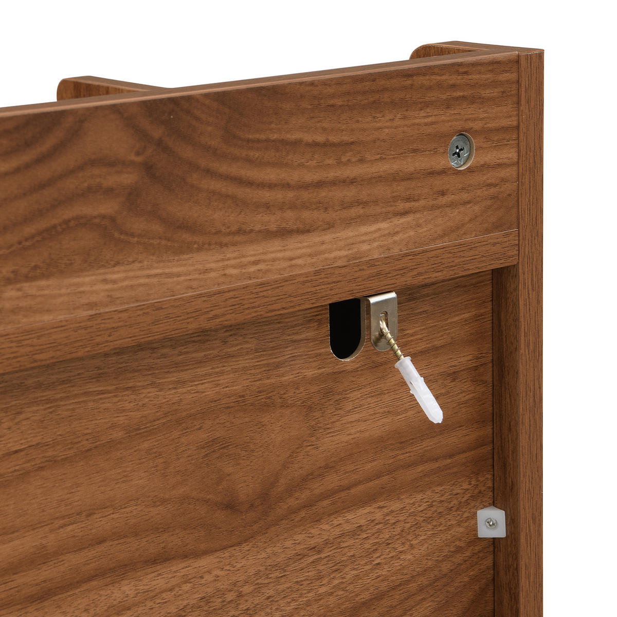SCHUHSCHRANK DE-37699 80/35/105 cm mit vertikalen Rillen-Türen Natur - Walnussfarben, Holzwerkstoff (80/105/35cm) - ComfortXL