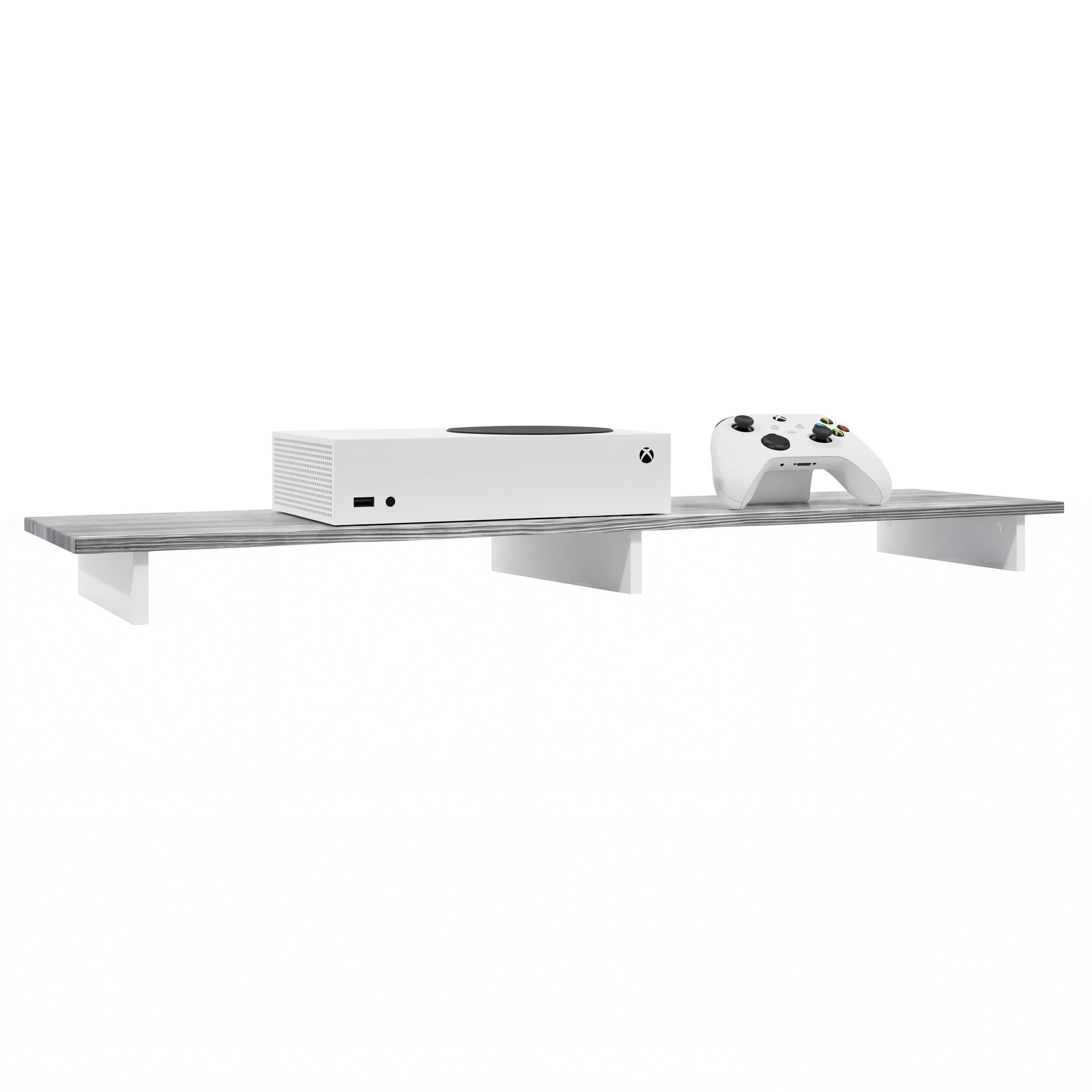 TVAUFSATZ Game Weiß matt / Avola-Anthrazit - Anthrazit, Holzwerkstoff (138.5/9.5/34.5cm) - Vladon