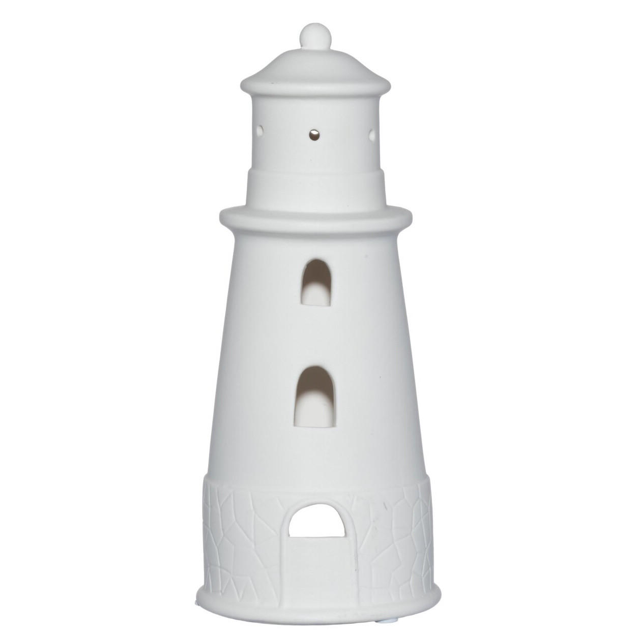 PORZELLANLATERNE Leuchtturm 27 cm - Weiß, Keramik (11/27/11cm)