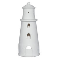 PORZELLANLATERNE Leuchtturm 27 cm - Weiß, Keramik (11/27/11cm)