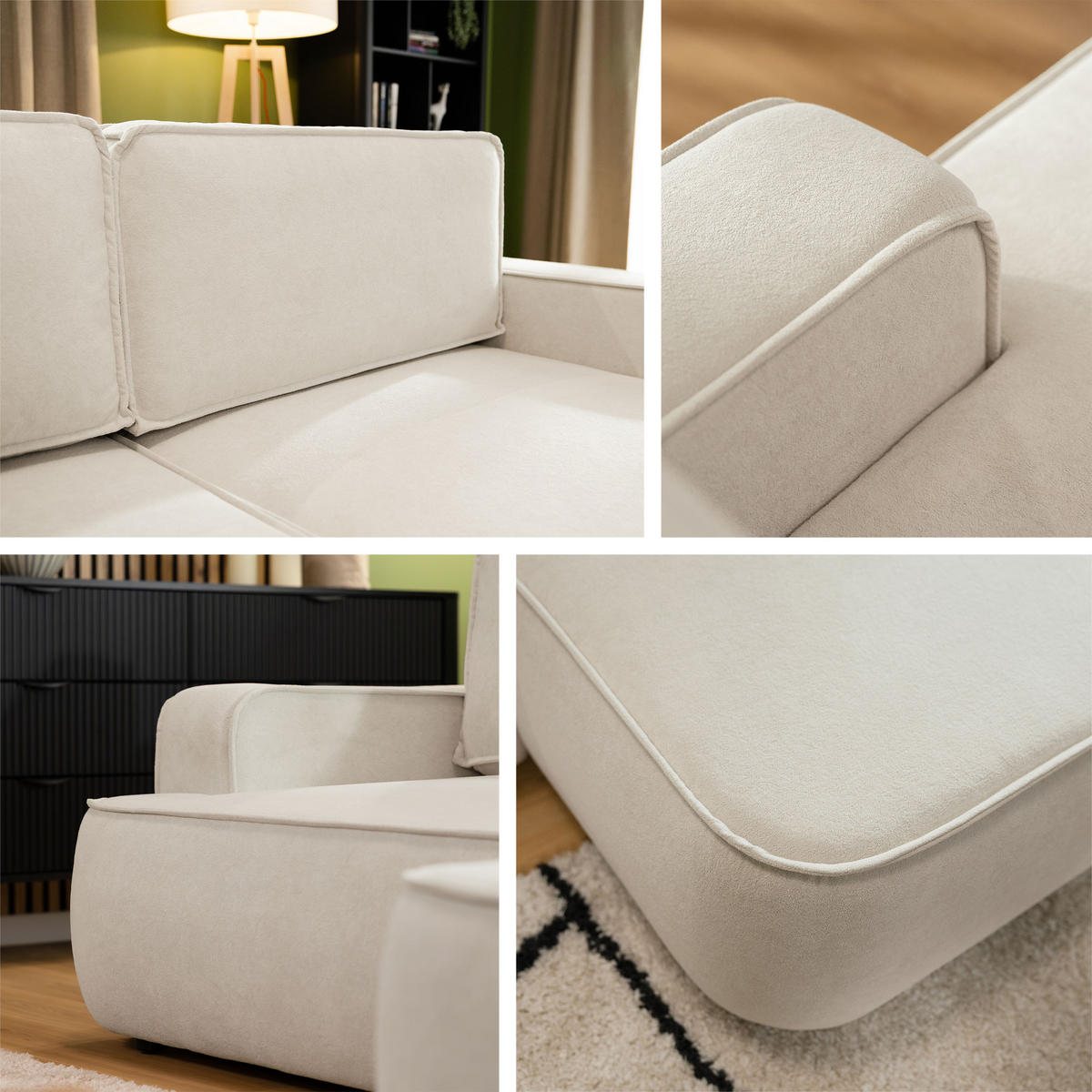 COLTAR Mono, Dreapta - negru/gri, material plastic/material textil (168/260cm) - MIRJAN24