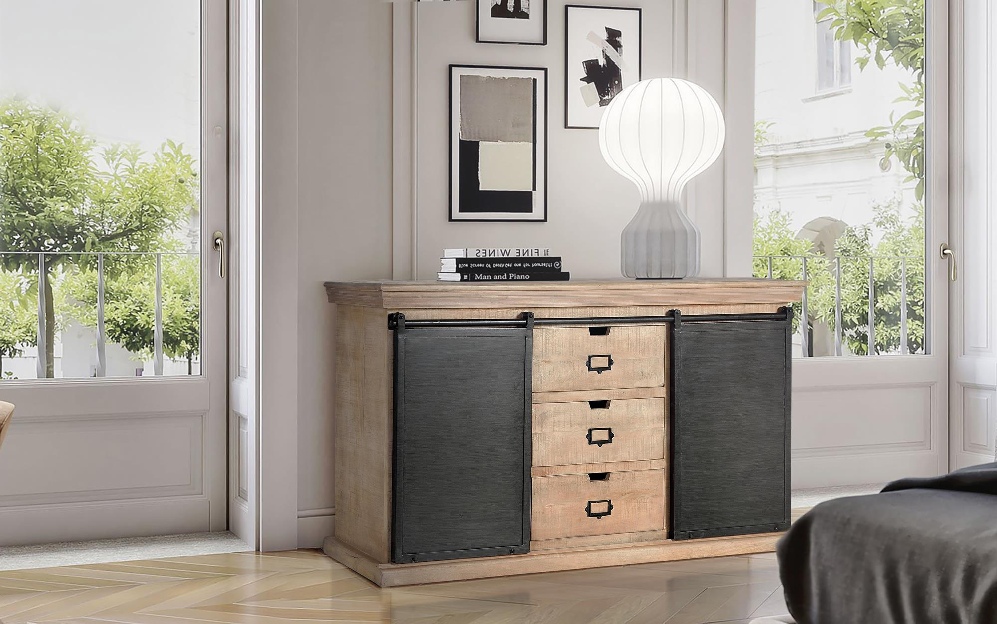 SIDEBOARD aus Akazienholz - Braun, Holz (40/85/160cm) - Giner y Colomer