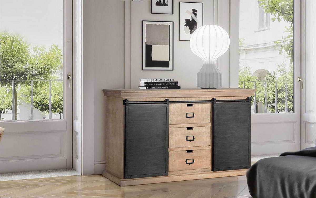 SIDEBOARD aus Akazienholz - Braun, Holz (40/85/160cm) - Giner y Colomer