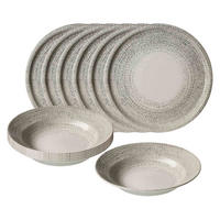 PIZZA- UND PASTA-SET Rimini grau 12er Set - Grau, Keramik (1/1/1cm) - Ritzenhoff Breker