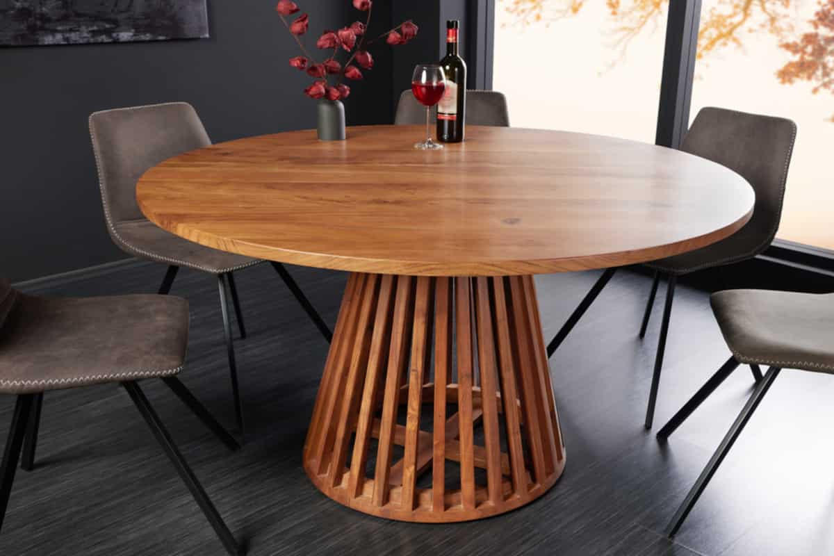 ESSTISCH MAISON JADE rund Akazie Natur 130cm - Braun, Holz (130/130/77cm) - riess-ambiente