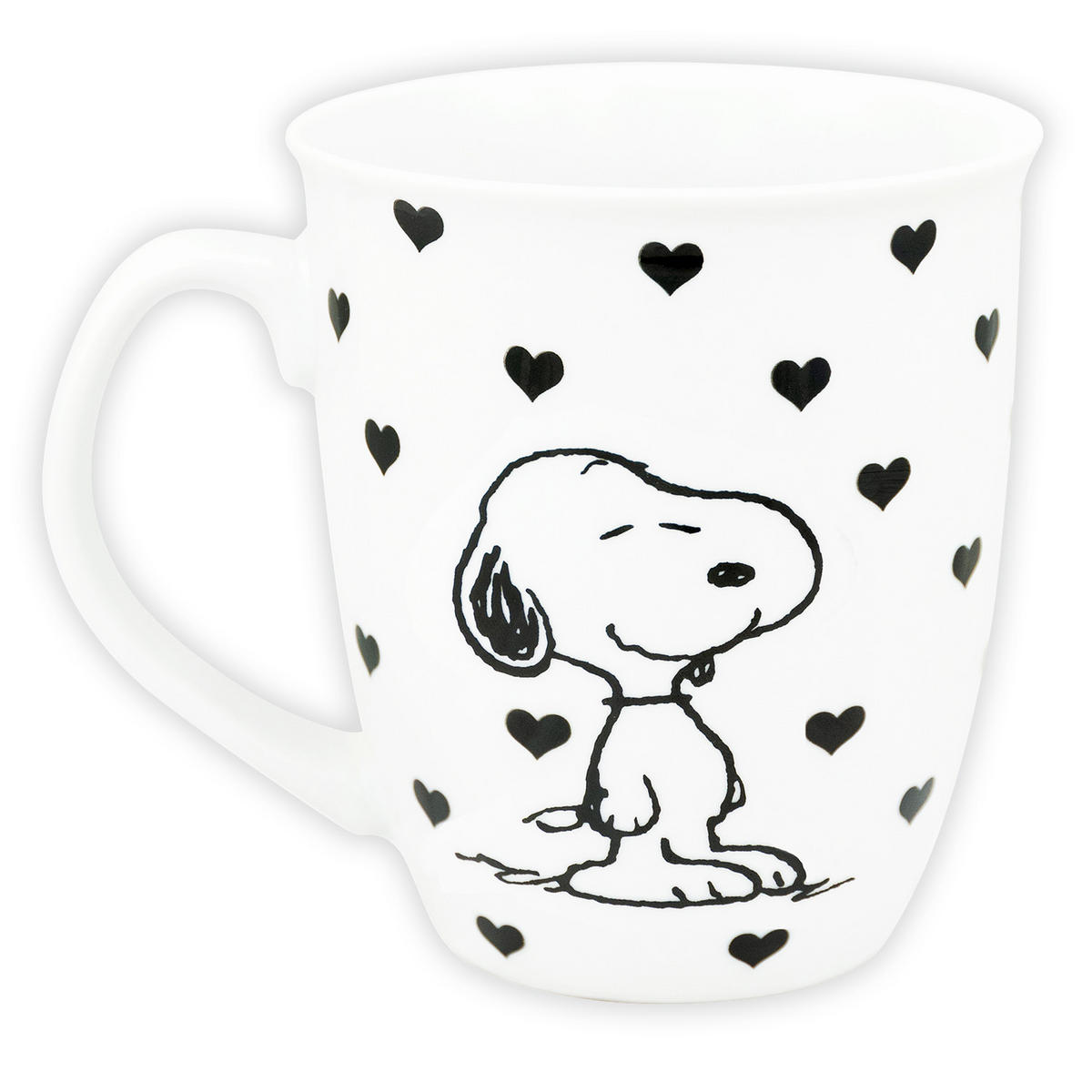 KAFFEEBECHER The Peanuts Snoopy Herzen Weiß 280 ml - Multicolor, Keramik (0.28L) - United Labels