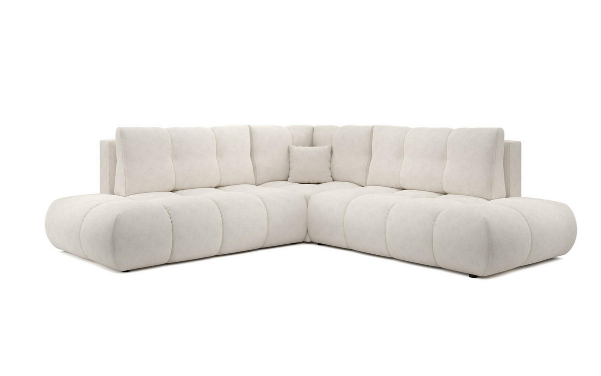 ECKSOFA DUCA II R-S Grau Chenille mit Schlaffunktion - Grau, Holz (266.5/266.5cm) - MASSENO