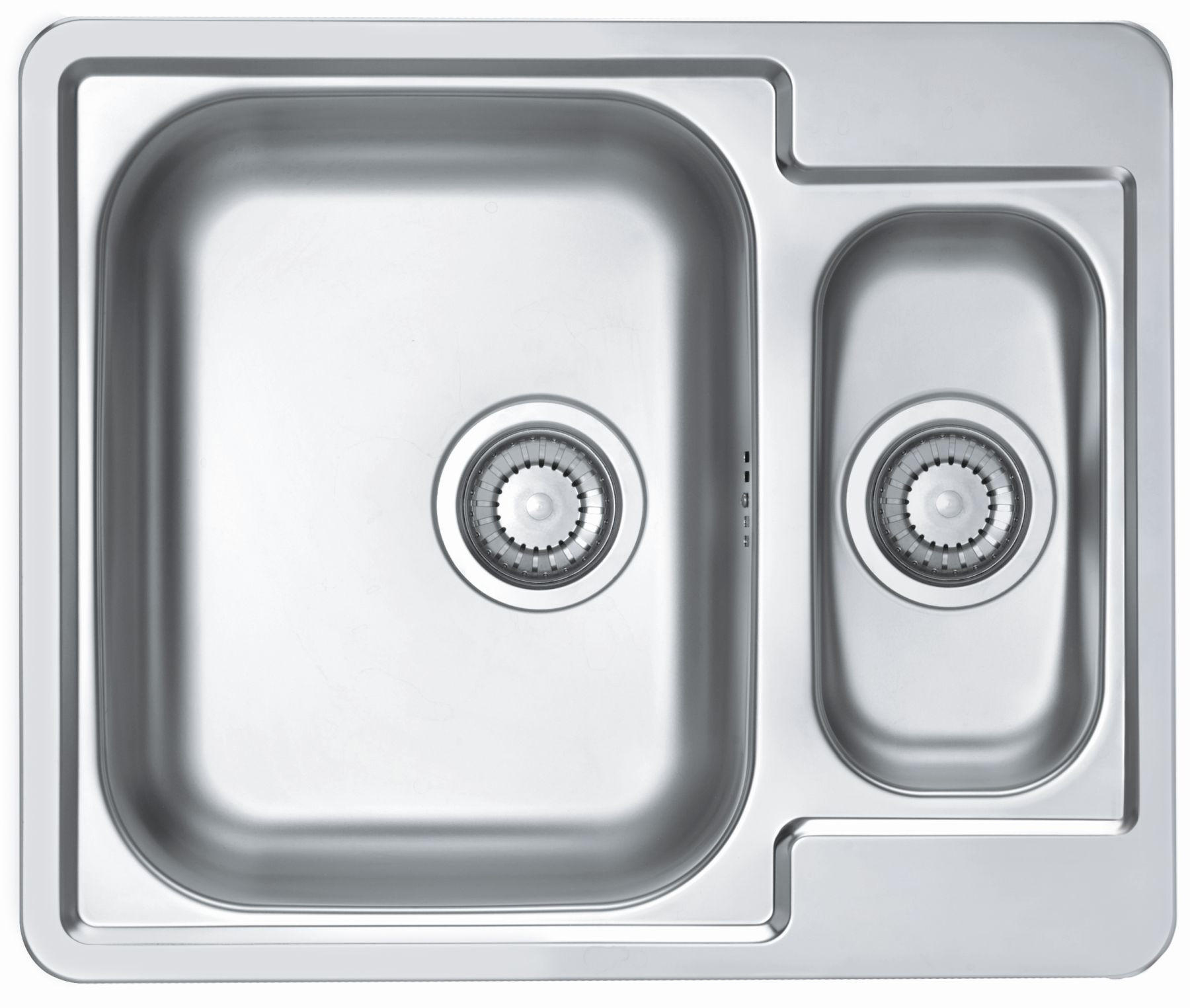 EINBAUSPÜLE 61,5x50cm Edelstahl Line 50 Schrank ab 60cm ohne Hahnloch 1,5 Becken - Edelstahlfarben, Metall (61.5/16/61.5cm) - Alveus