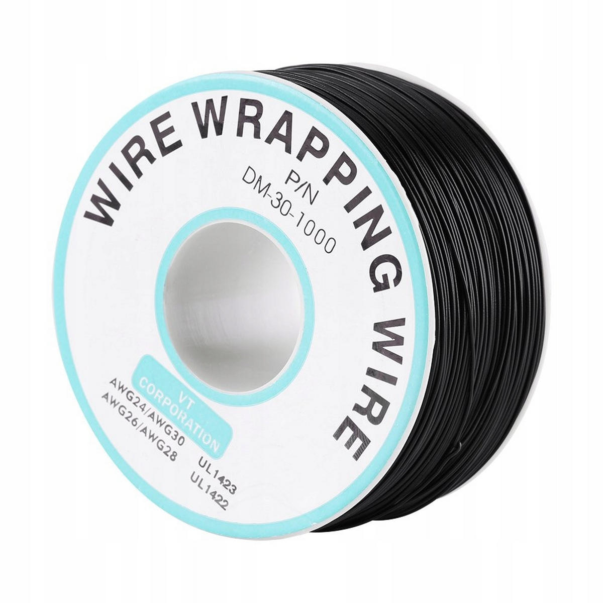 KABEL KYNAR - 200 m, AWG 30, Ader Ø 0,25 mm, Ø 0,6 mm, versilberte Kupferader, PVC-Mantel, 300 V, -60 bis 105 °C - Multicolor, Kunststoff/Metall (10/10/10cm)