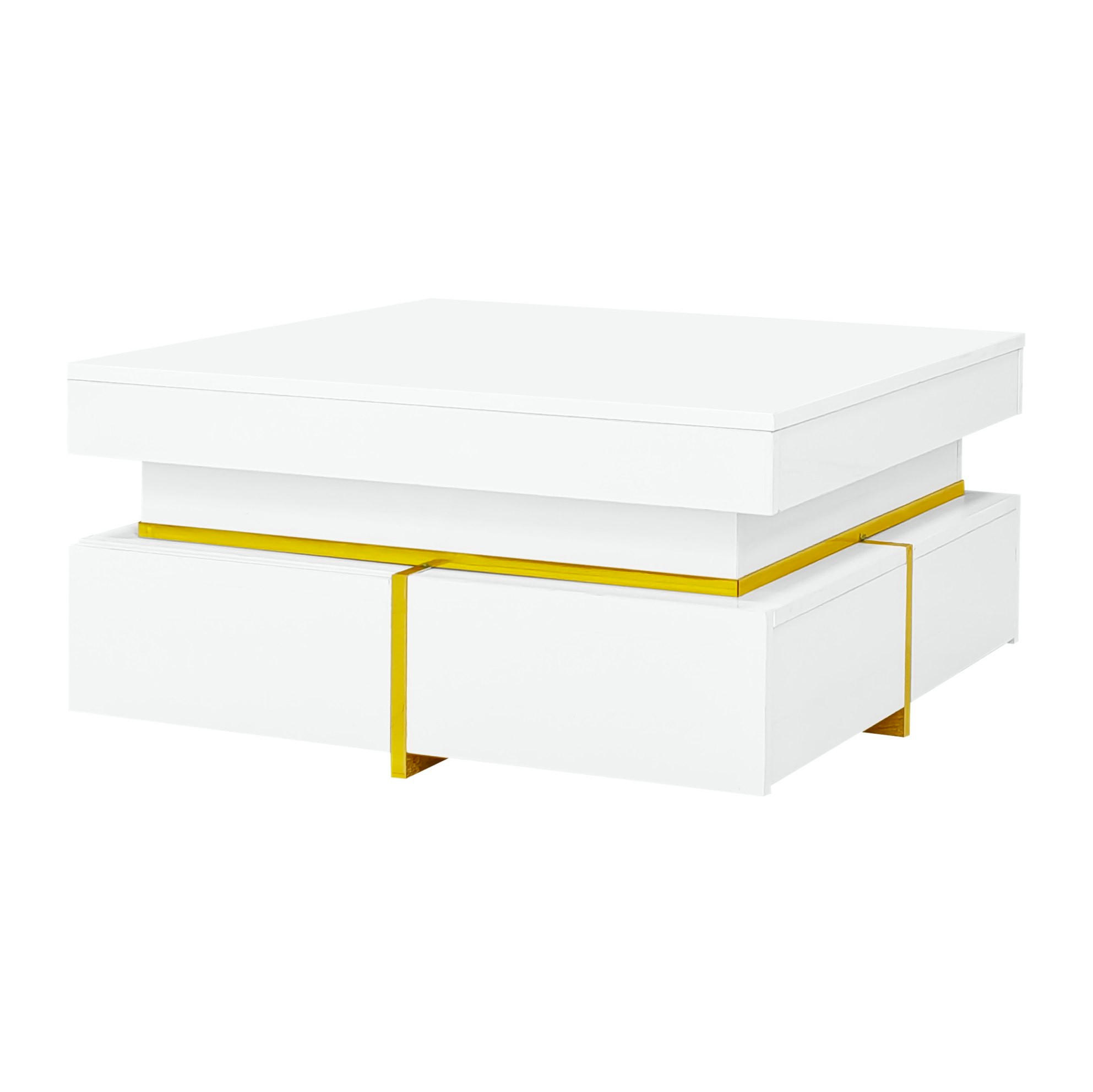 Meubliv Couchtisch Weiß 70x35.5x70 cm
