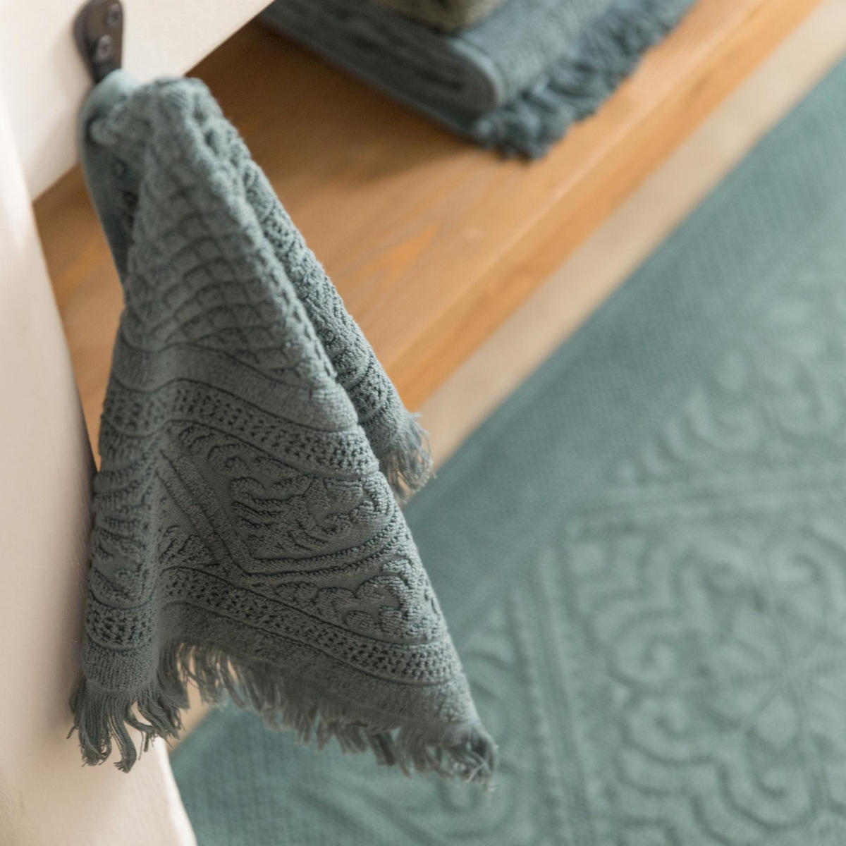 GÄSTETUCH Zoé thymian 30 x 50 cm - Olivgrün, Textil (30/50cm) - Vivaraise