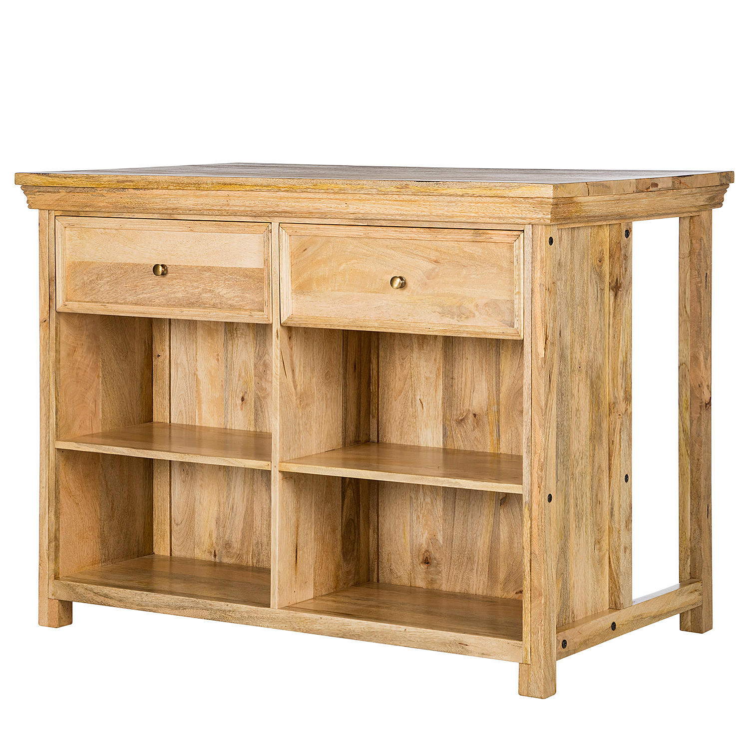 KÜCHENINSEL - Massivholz - Braun - Braun, Holz (125/94/80cm) - home24